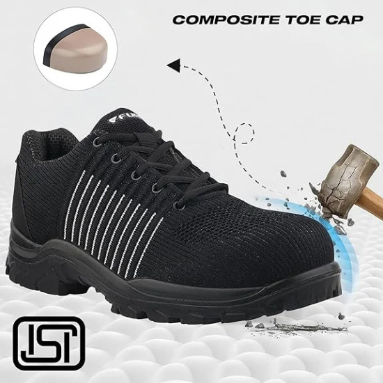 FUEL AQUA KNITT BLACK SPORT SAFETY SHOES